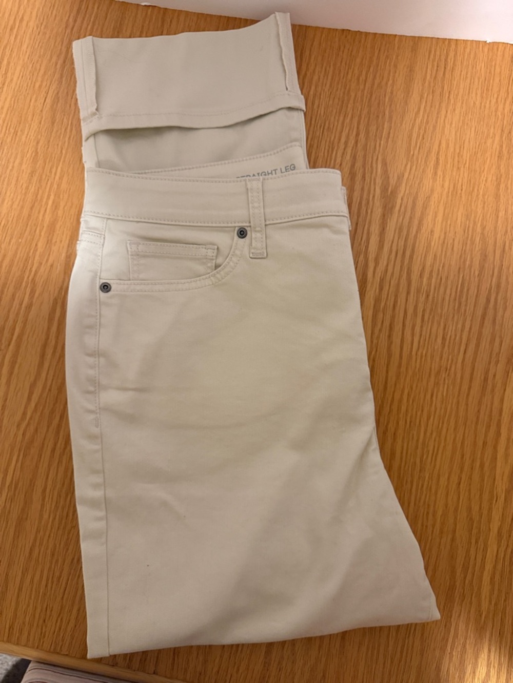 St. John's Bay Cream Straight Leg Pants